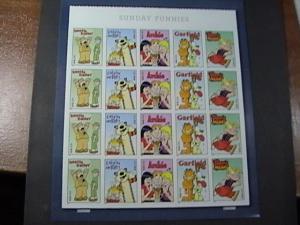 U.S.# 4467-4471(4471a)-MINT/NEVER HINGED-- PANE OF 20-SUNDAY FUNNIES-2010