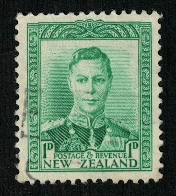 King George VI, 1D, Postage Revenue, 1938, New Zealand (T-6517)