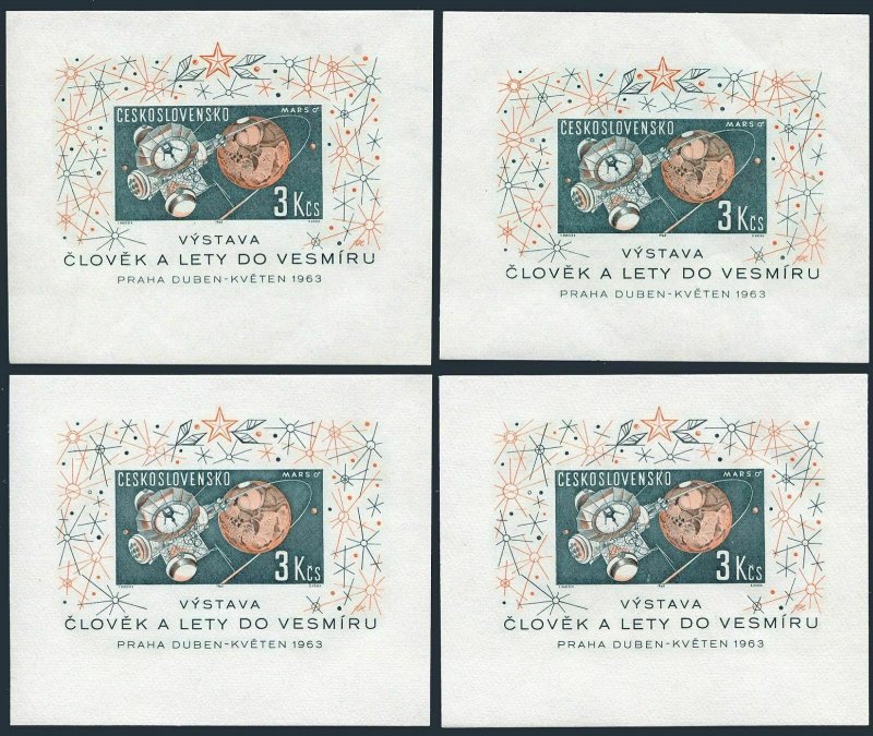 Czechoslovakia 1175 collection/12 types,MNH. Space Research 1963.1st exhibition.