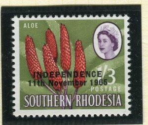 S. RHODESIA; 1965 early QEII Independence pictorial issue MINT MNH 1s. 3d. value