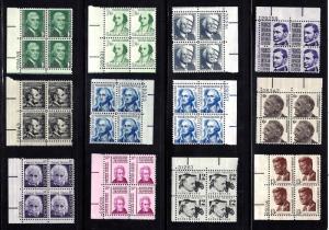 1278-1295 Mint,OG,NH...  Full Set Plate Blocks of 4... SCV $78.65