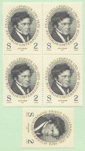 Austria #915, MNH, Blk/4 + 1