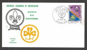 1982 New Caledonia Boy Scouts 75th anniversary FDC