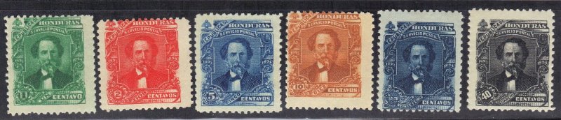 HONDURAS  SCOTT #76,77,78,79,81,83 MH 1893   SEE SCAN