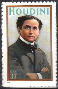 #3651, Single. \Harry Houdini\  .37 cent, MNH