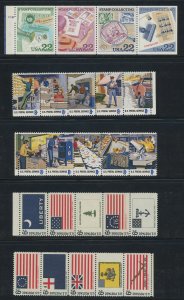 USA Mint Setenant Collection - 45 different items - mostly never hinged