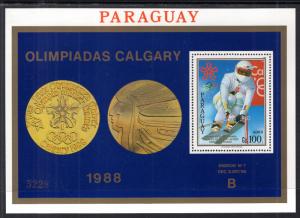 Paraguay C749 Winter Olympics Souvenir Sheet MNH VF