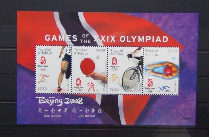 Trinidad & Tobago 2008 Olympics Beijing Miniature sheet MNH  