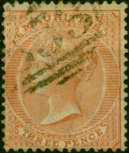 Mauritius 1863 3d Dull Red SG61a Fine Used (3)