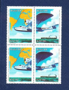 BRAZIL - Scott 1924-1925 - MNH blocks - Brazil Germany air service,  - 1984 ---c