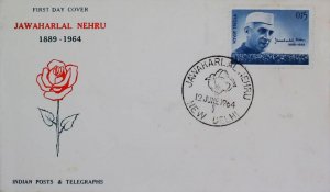 INDIA JAWAHARLAL NEHRU NEW DELHI 1964 FDC First Day Cover 17435-