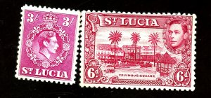 ST LUCIA 119 123 MINT FVF OG 119 HR 123 NH Cat $18