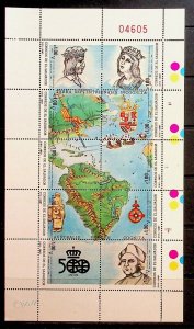 SALVADOR Sc C543 NH MINISHEET OF 1987 - DISCOVERY OF AMERICA