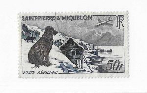 St Pierre & Miquelon Sc #C21  50Fr airmail used VF