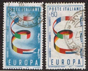 Italy # 726 - 727  Used