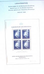 Liechtenstein Collection on Schaubek pages over $1000 Cat Value.  mint 94-107.