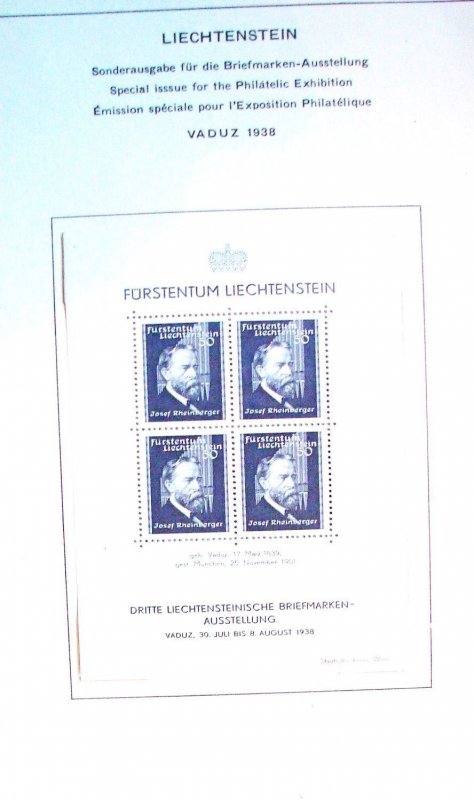 Liechtenstein Collection on Schaubek pages over $1000 Cat Value.  mint 94-107.