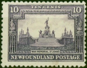 Newfoundland 1928 10c Deep Violet SG172 Fine MM