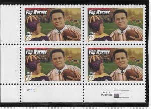 US #3149  $0.32  Pop Warner Plate block of 4 (MNH) CV $3.25