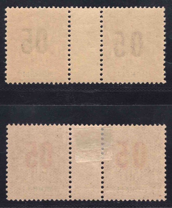 MOMEN: FRENCH COLONIES MOHELI SC #18b,19b GUTTER PAIRS MINT OG LH LOT #66032