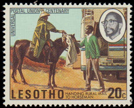 Lesotho #166-169, Complete Set(4), 1974, UPU, Never Hinged