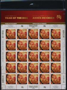 Canada 3052 sheet MNH Year of the Dog