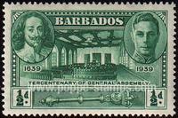 Barbados SG#257 Mint - 1939 1/2d.  - Kings, Politics, Crown