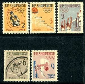 Albania 1963 MNH Stamps Scott 666-670 Sport Olympic Games Volleyball Cycling