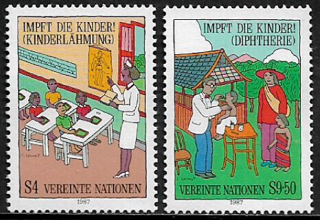 UN, Vienna #76-7 MNH Set - Immunize Every Child