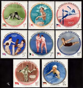 Dominican Republic 1960 ROME OLYMPIC GAMES Set(8) Perforated MNH Sc#525/29C115/7