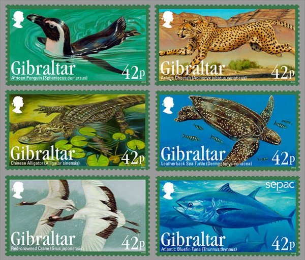 2013 Gibraltar 1568-1573 Sea fauna