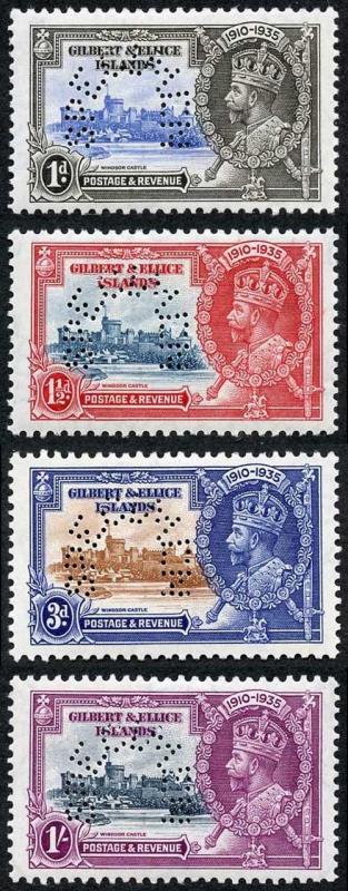 Gilbert & Ellice SG36s/9s 1935 Silver Jubilee Perf Specimen M/M