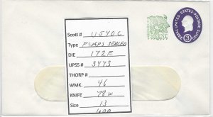 Scott# U540c   D172  UPSS#3473  US envelope.