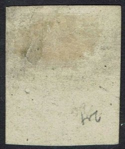 TASMANIA 1853 QV COURIER 1D USED PART IMPRINT 