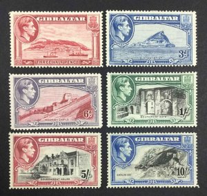 MOMEN: GIBRALTAR SG #123/130 P14 MINT OG H £500 LOT #64198