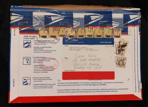 DM)2001, U.S.A, CIRCULATED IN U.S.A, WITH 9 STAMPS DEMOCRACY, THE LIGHT OF