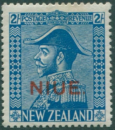 Niue 1928 SG49 2/- light blue KGV MH 