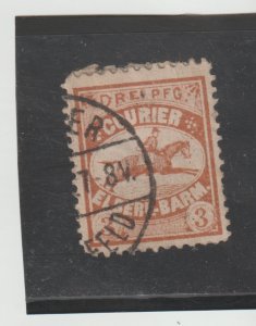 Germany Courier Dre Pf Used Iocal Private Post 1896 3pf Brown Horse