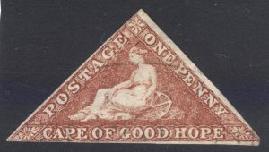 Cape of Good Hope 1863 1d Brownish Red DLR Scott 12a SG 18c VFU Cat $275