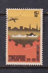 Singapore 1969 Sc 101 150th Years of Founding of Singapore 15c Used