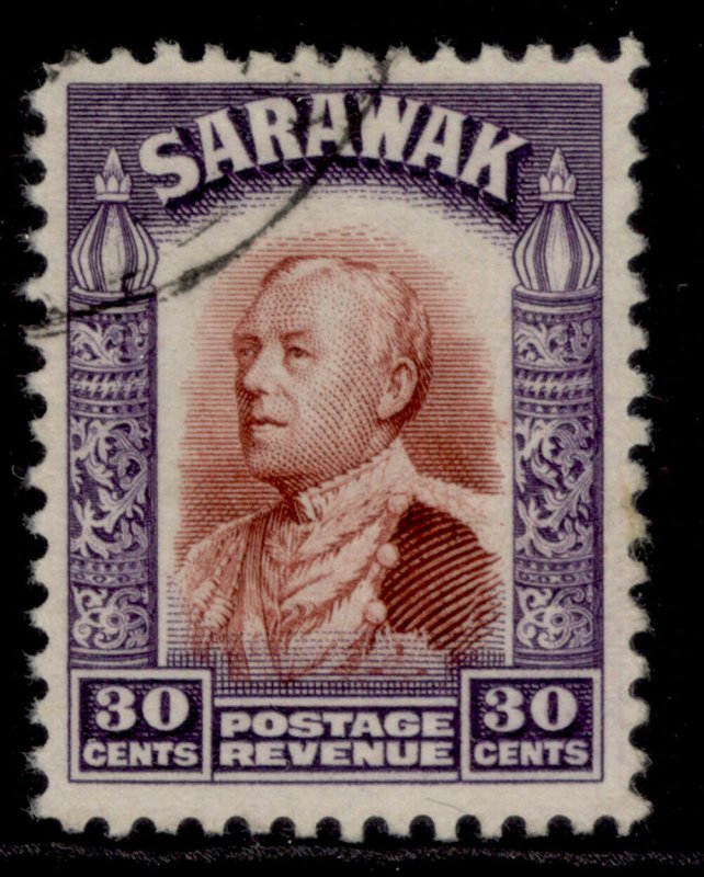 SARAWAK GV SG118, 30c red-brown & violet, FINE USED. 