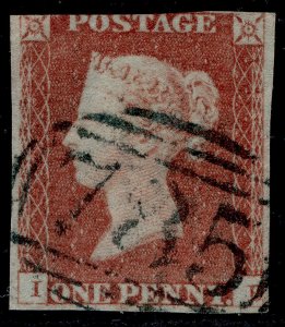 GB QV SG8, 1d red-brown PLATE 84, USED. Cat £35.