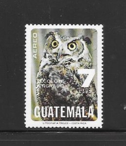 BIRDS - GUATEMALA #C678-HORNED OWL  MNH