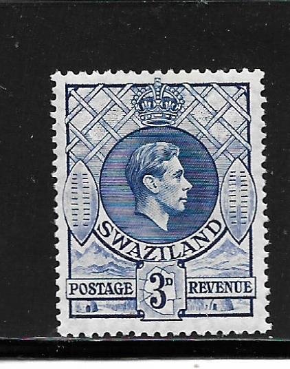 SWAZILAND, 31, MINT HINGED, KING GEORGE VI