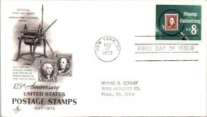 FDC 1972 SC #1474 Artcraft Cachet - New York, Ny - Single - F78544