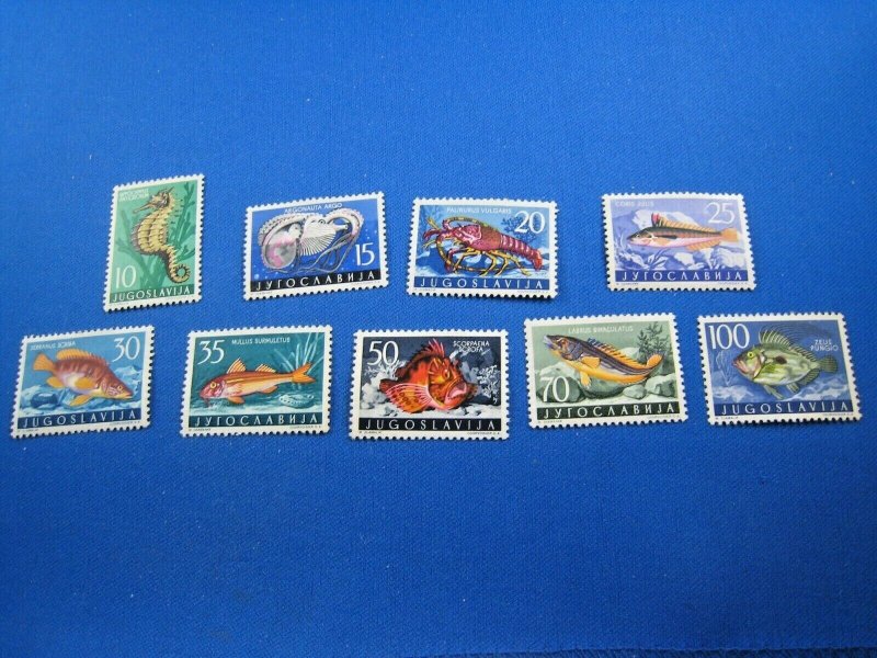 YUGOSLAVIA 1956  -  SCOTT # 452-460    COMPLETE SET    MH