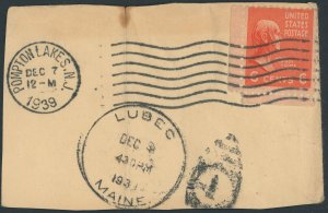 US 811 6 cent Presidential Issue; Used on cut piece -- See details and scans