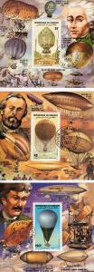 Djibouti 1983 Mi.Bl.72A/74A BALLONS-ZEPPELIN-MONTGOLFIERE 3 S/S Fine Used