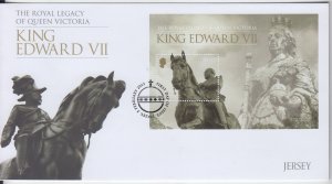 Jersey 2013, 'King Edward V11'  Miniature Sheet. , on FDC