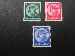 GERMANY 1933  MNH SIGNED SCHLEGEL SC 398-400 FREDRICK SET XF  $320+ (134)